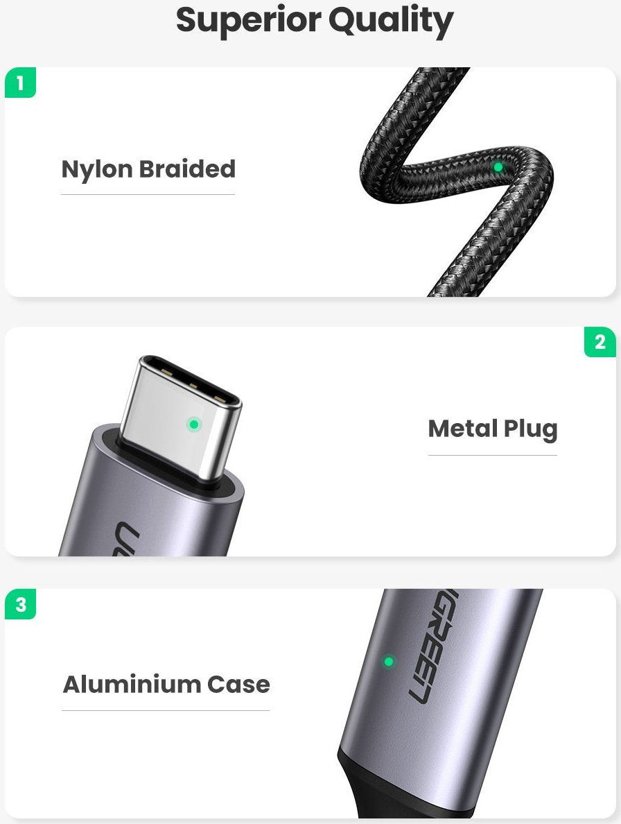 UGREEN USB-C naar HDMI Kabel 4K@60Hz Videokabel 1.5M Zwart afbeelding 5