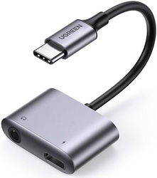 UGREEN 2-in-1 USB-C naar USB-C / 3.5 mm Jack Audio en Adapter met DAC afbeelding