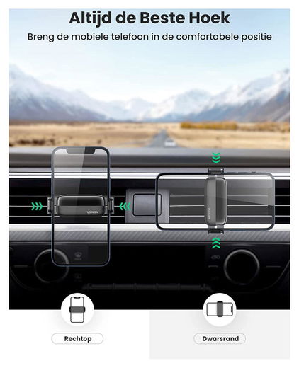 UGREEN Universele Verstelbare Ventilatierooster Telefoonhouder Zwart afbeelding 4