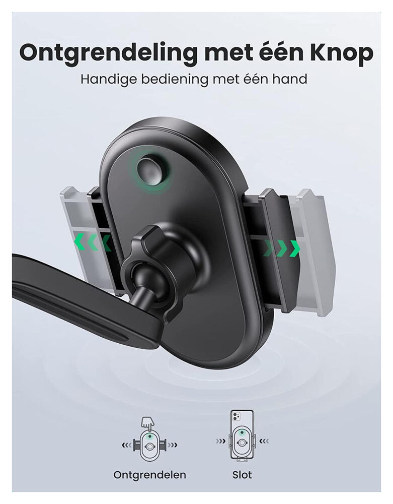 UGREEN Dashboard Telefoon Houder Zuignap Universeel en Verstelbaar afbeelding 6