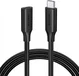 UGREEN USB-C Mannelijke naar USB-C Vrouwelijke Verlengkabel 1m Zwart afbeelding 1
