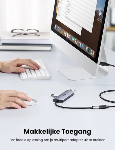 UGREEN USB-C Mannelijke naar USB-C Vrouwelijke Verlengkabel 1m Zwart afbeelding 2