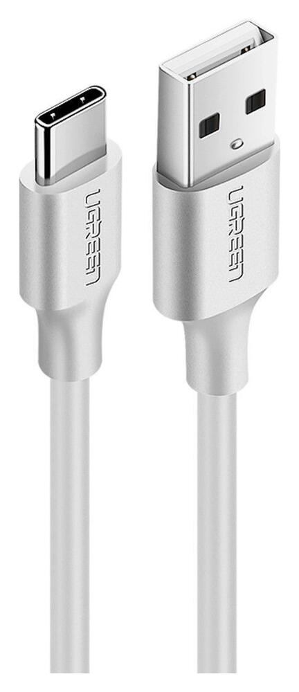UGREEN USB-A naar USB-C Kabel 3A Fast Charge 1 Meter Wit afbeelding 1