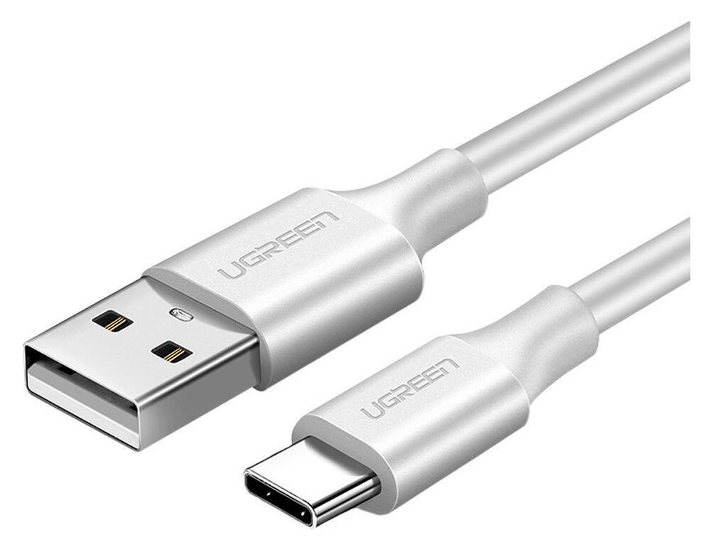 UGREEN USB-A naar USB-C Kabel 3A Fast Charge 1 Meter Wit afbeelding 2