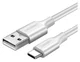 UGREEN USB-A naar USB-C Kabel 3A Fast Charge 1 Meter Wit afbeelding 2