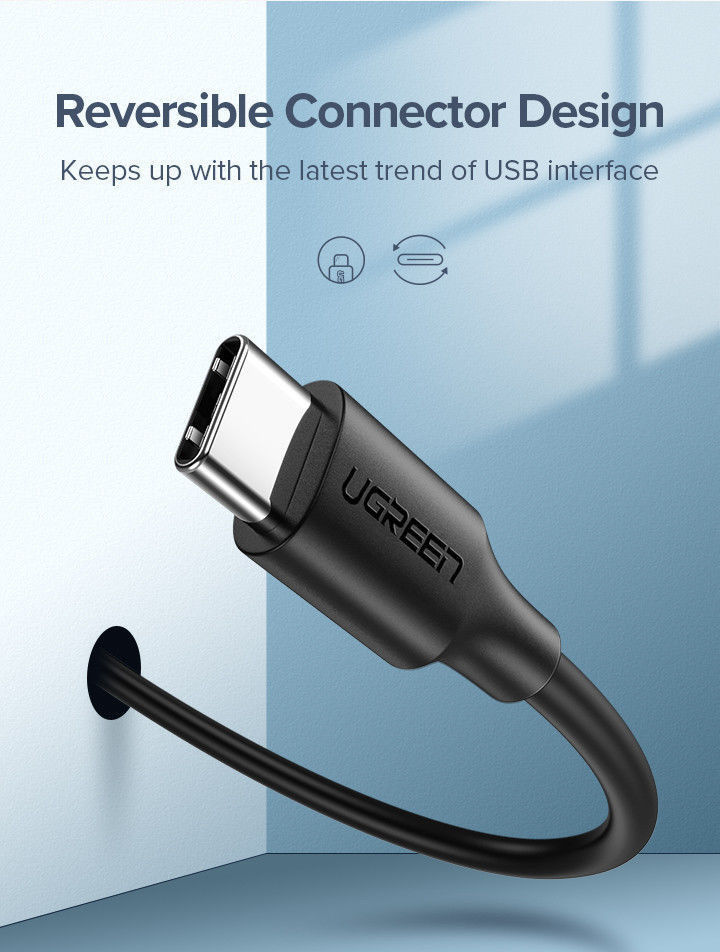 UGREEN USB-A naar USB-C Kabel 2.4A Fast Charge 1.5 Meter Wit afbeelding 6