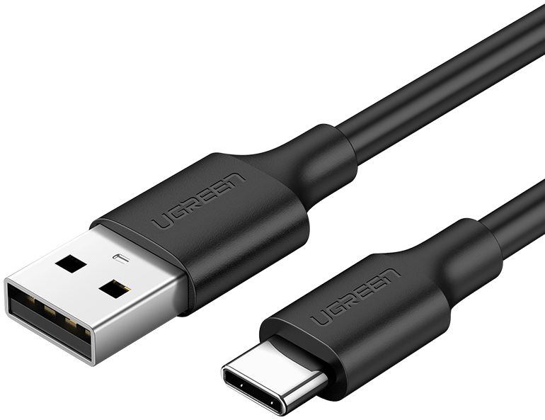 UGREEN USB-A naar USB-C Kabel 3A Fast Charge 0.5 Meter Zwart afbeelding 1