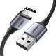 UGREEN Gevlochten USB-A naar USB-C Kabel 3A Fast Charge 2 Meter Zwart afbeelding 2