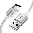UGREEN Gevlochten USB-A naar USB-C Kabel 3A Fast Charge 1 Meter Wit