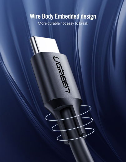 UGREEN USB-C naar USB-C Kabel 3A Fast Charge 1.5 Meter Zwart afbeelding 6