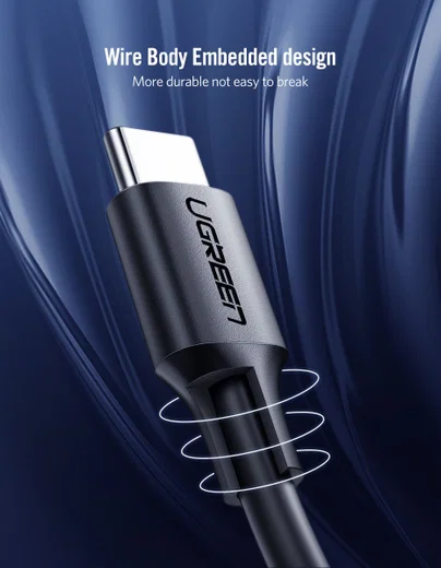 UGREEN USB-C naar USB-C Kabel 3A Fast Charge 3 Meter Zwart afbeelding 6