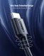 UGREEN USB-C naar USB-C Kabel 3A Fast Charge 3 Meter Zwart afbeelding 6