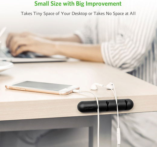 UGREEN Bureau Organizer voor Kabels / Kabelklem 2-Pack Zwart afbeelding 10