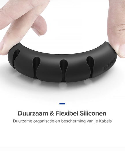 UGREEN Bureau Organizer voor Kabels / Kabelklem 2-Pack Zwart afbeelding 8