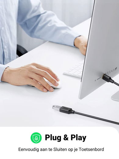 UGREEN USB-A Male naar USB-A Female Verleng Kabel 3 Meter Zwart afbeelding 4