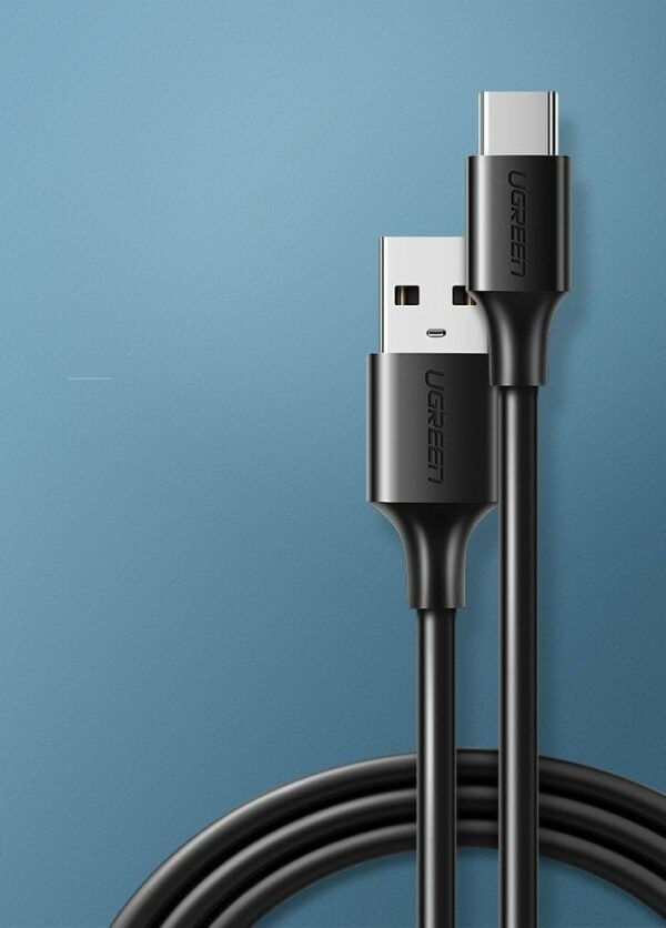 UGREEN USB-A naar USB-C Kabel 3A Fast Charge 2 Meter Zwart afbeelding 2