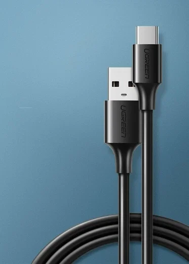 UGREEN USB-A naar USB-C Kabel 3A Fast Charge 2 Meter Zwart afbeelding 2
