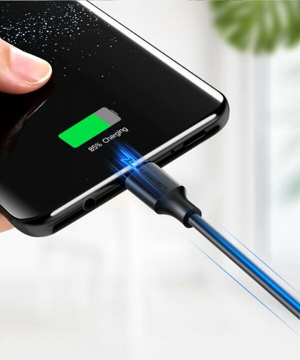 UGREEN USB-A naar USB-C Kabel 3A Fast Charge 2 Meter Zwart afbeelding 3