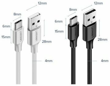 UGREEN USB-A naar USB-C Kabel 3A Fast Charge 2 Meter Zwart afbeelding 6