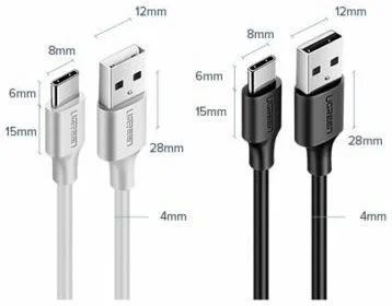 UGREEN USB-A naar USB-C Kabel 3A Fast Charge 2 Meter Zwart afbeelding 6
