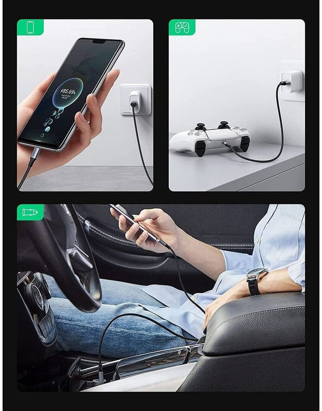 UGREEN USB-A naar USB-C Kabel 3A Fast Charge 3 Meter Wit afbeelding 8