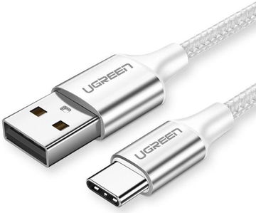 UGREEN USB-A naar USB-C Kabel 3A Fast Charge 3 Meter Wit