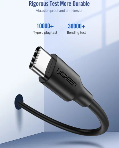UGREEN USB-C naar USB-C Kabel 60W Fast Charge 1 Meter Zwart afbeelding 6