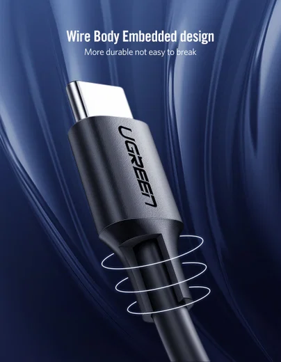 UGREEN USB-C naar USB-C Kabel 60W Fast Charge 1 Meter Zwart afbeelding 7