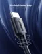 UGREEN USB-C naar USB-C Kabel 60W Fast Charge 1 Meter Zwart afbeelding 7