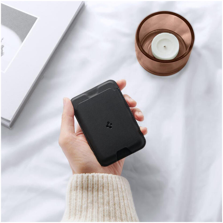 Spigen Valentinus Universele Magnetische MagSafe Kaarthouder Zwart afbeelding 10