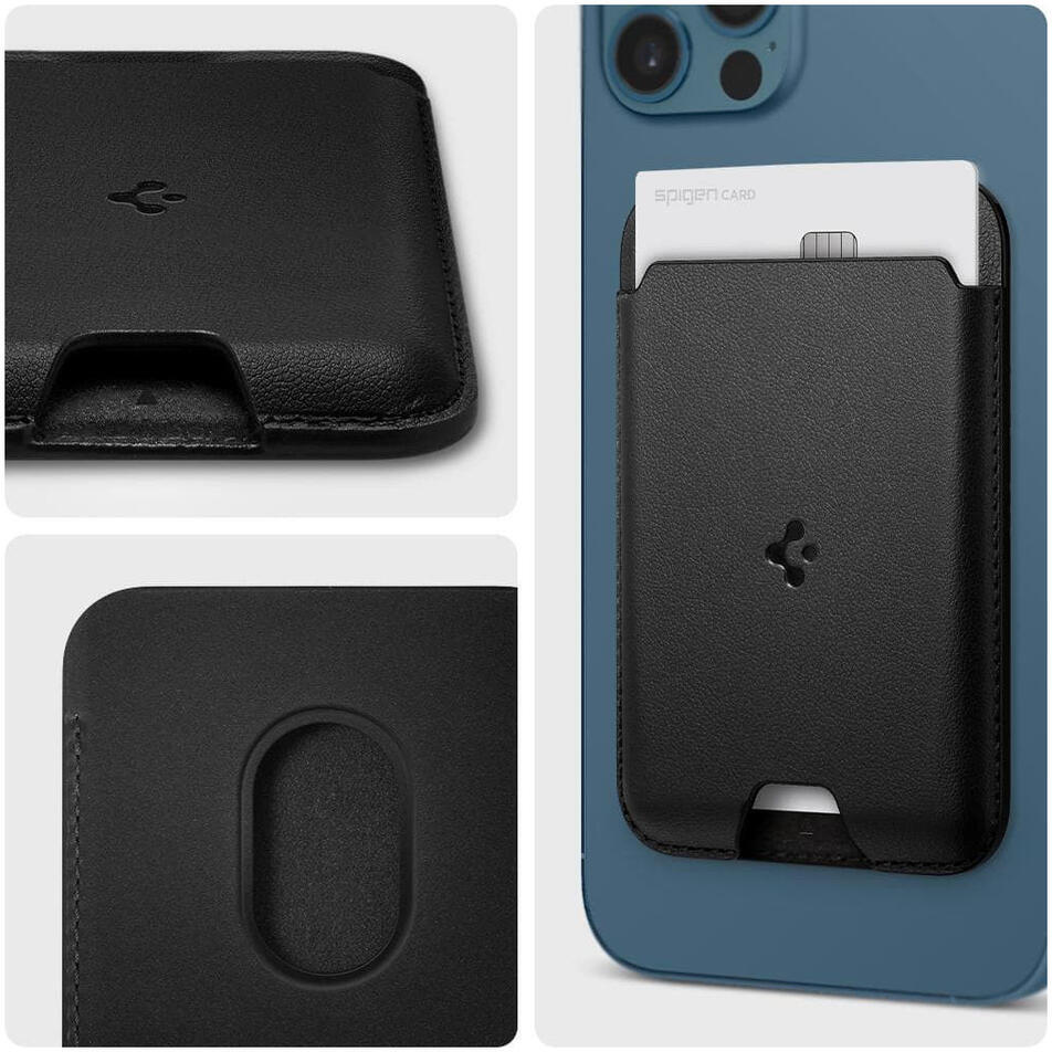 Spigen Valentinus Universele Magnetische MagSafe Kaarthouder Zwart afbeelding 7
