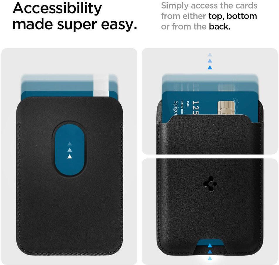 Spigen Valentinus Universele Magnetische MagSafe Kaarthouder Zwart afbeelding 5