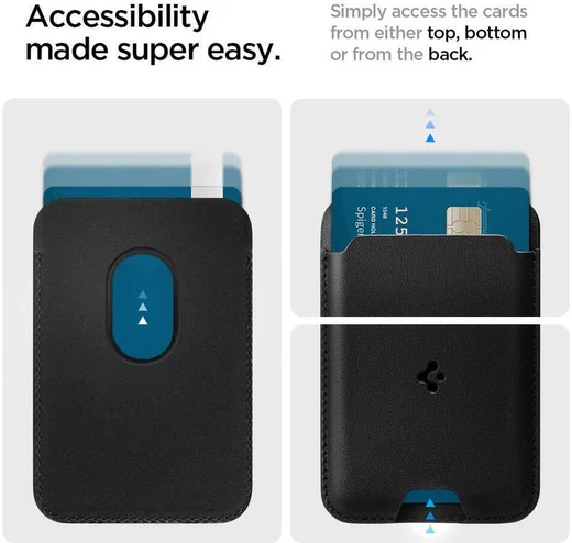 Spigen Valentinus Universele Magnetische MagSafe Kaarthouder Zwart afbeelding 5