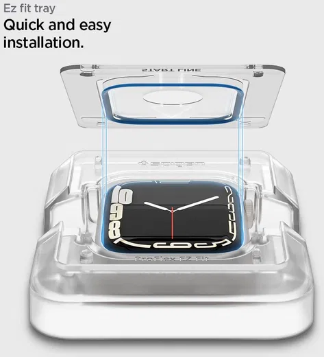 Spigen ProFlex - Apple Watch 7/8/9 41MM Screen Protector + Tray (2-Pack) afbeelding 7