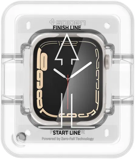 Spigen ProFlex - Apple Watch 7/8/9 41MM Screen Protector + Tray (2-Pack) afbeelding 8