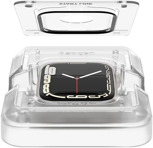 Spigen ProFlex - Apple Watch 7/8/9 45MM Screen Protector + Installatie (2-Pack) afbeelding 3