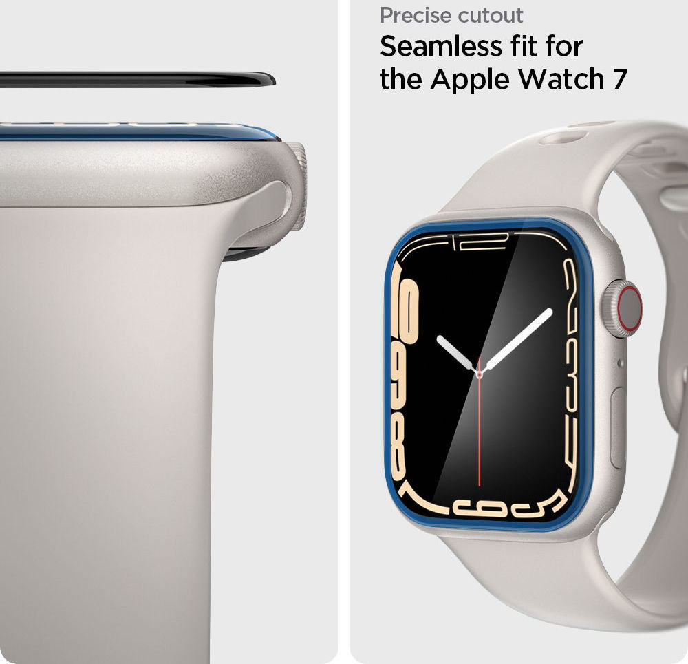 Spigen ProFlex - Apple Watch 7/8/9 45MM Screen Protector + Installatie (2-Pack) afbeelding 5