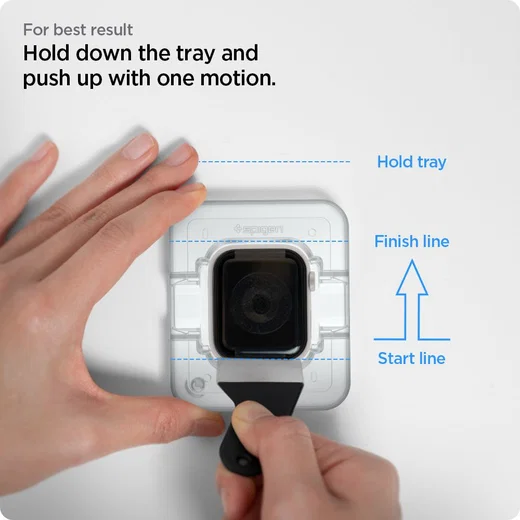 Spigen ProFlex - Apple Watch 7/8/9 45MM Screen Protector + Installatie (2-Pack) afbeelding 6