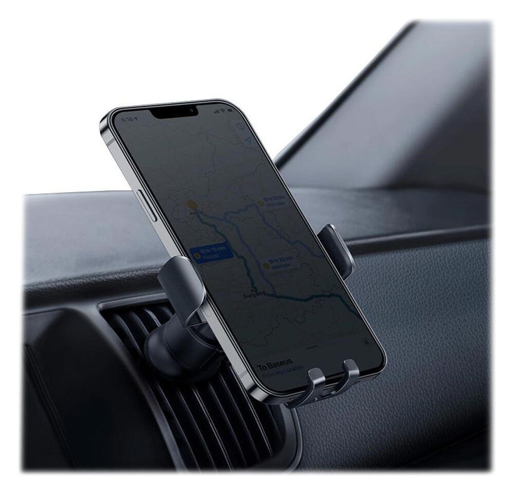Baseus Metal Age II Gravity Ventilatierooster Telefoonhouder Zwart afbeelding 6