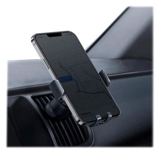 Baseus Metal Age II Gravity Ventilatierooster Telefoonhouder Zwart afbeelding 6