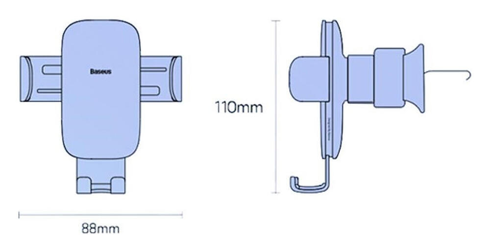 Baseus Metal Age II Gravity Ventilatierooster Telefoonhouder Zwart afbeelding 8