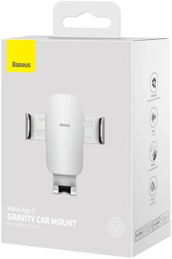 Baseus Metal Age II Gravity Ventilatierooster Telefoonhouder Zilver afbeelding 13