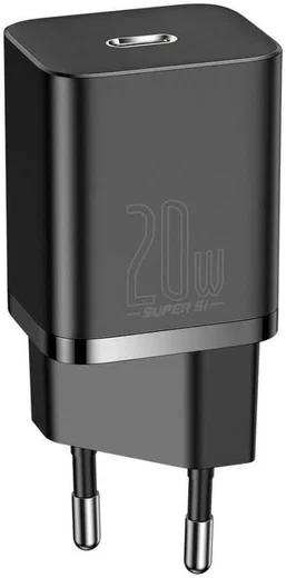 Baseus Snellader 20W PD + USB-C naar Apple Lightning Kabel 1M Zwart afbeelding 2