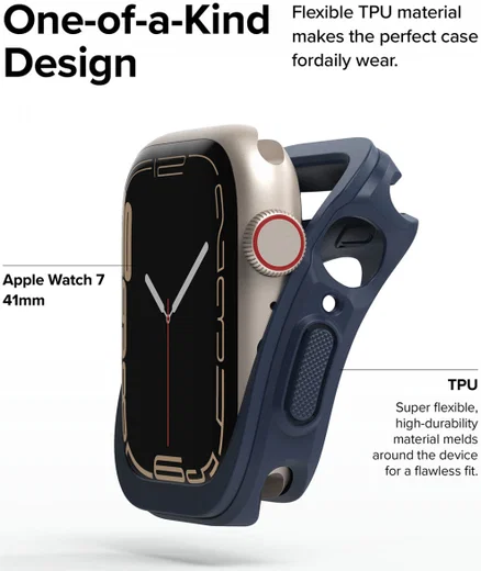 Ringke Air Sports Apple Watch 45MM / 44MM Hoesje TPU Blauw afbeelding 4