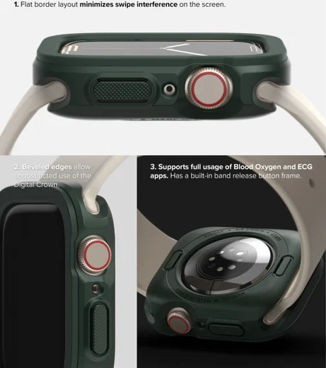 Ringke Air Sports Apple Watch 45MM / 44MM Hoesje TPU Blauw afbeelding 6