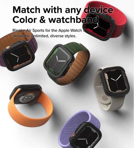 Ringke Air Sports Apple Watch 45MM / 44MM Hoesje TPU Blauw afbeelding 9