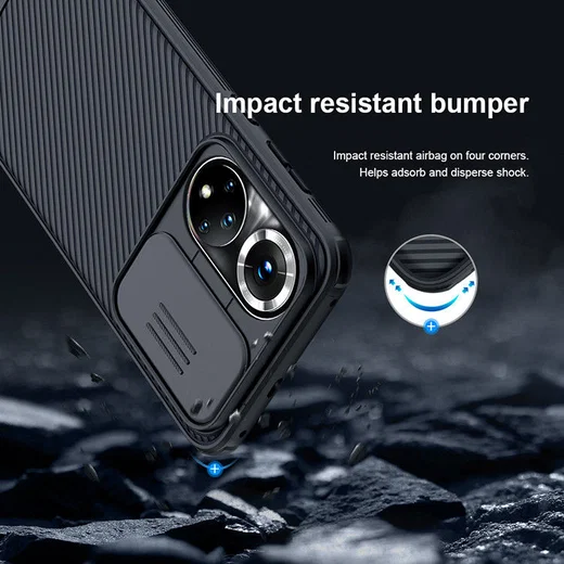 Nillkin CamShield Honor 50 Hoesje met Camera Slider Back Cover Zwart afbeelding 6
