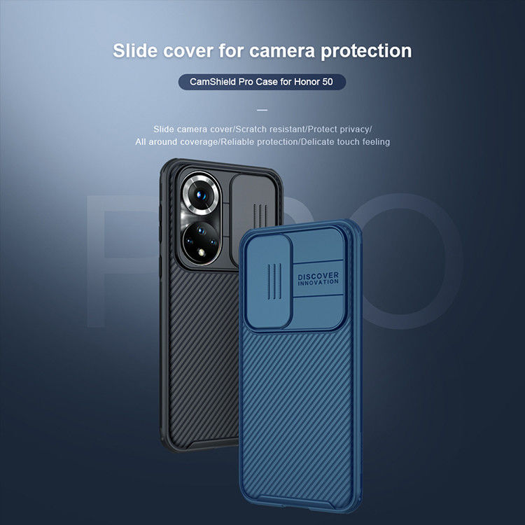 Nillkin CamShield Honor 50 Hoesje met Camera Slider Back Cover Zwart afbeelding 7