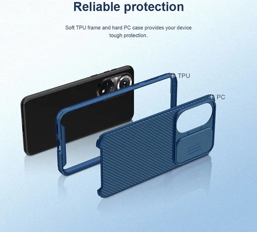 Nillkin CamShield Honor 50 Hoesje met Camera Slider Back Cover Zwart afbeelding 8