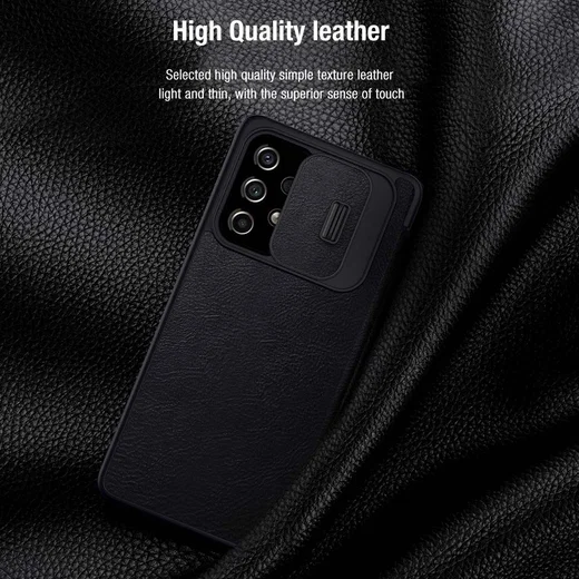 Nillkin Qin Samsung Galaxy A53 Hoesje Book Case Camera Slider Zwart afbeelding 8